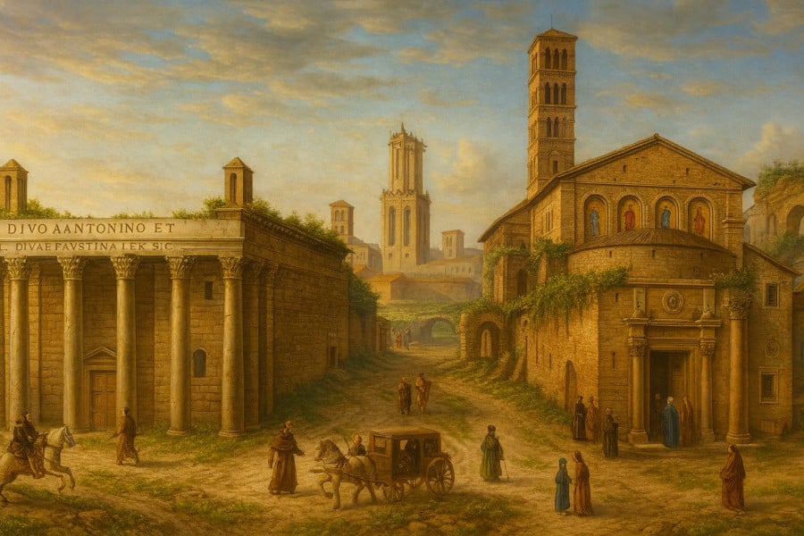 Basílica dedicada a São Cosme e São Damião em Roma