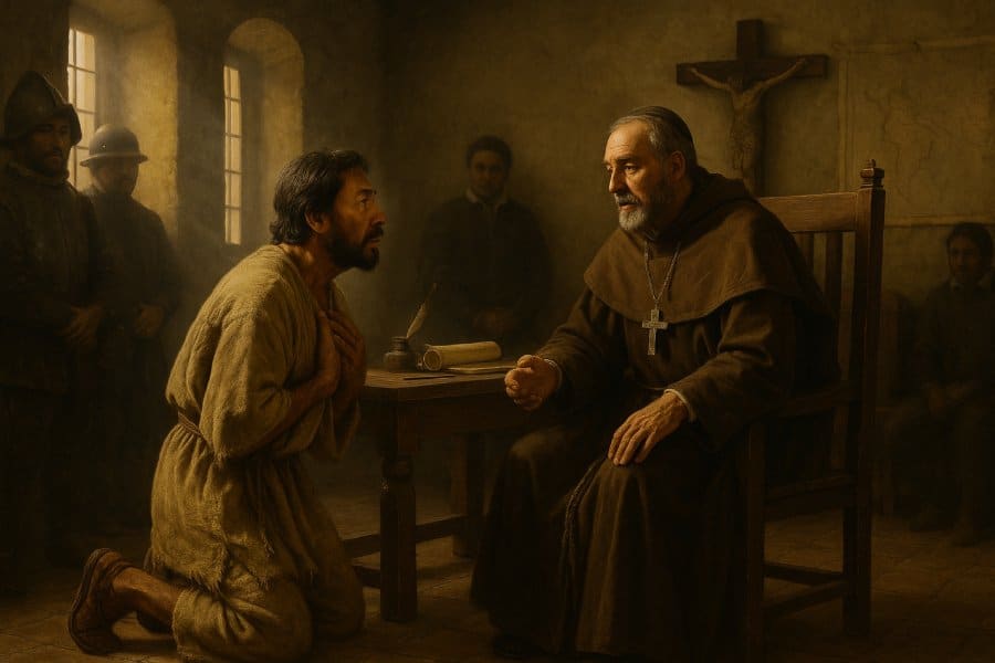 Primeiro Encontro de Juan Diego com o Bispo Zumarraga